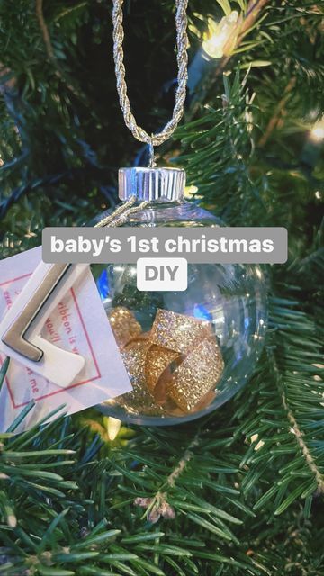 Baby Length Ribbon Ornament, Baby Ribbon Ornament, Baby Ornaments Diy, Diy Baby’s First Christmas Ornament, Baby's 1st Christmas Ornament, Baby Christmas Ornaments, Ribbon Ornaments, Baby First Christmas Ornament, Baby Christmas