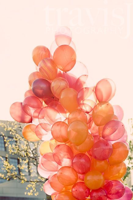 Coral and peach balloons | Photoshoot inspiration | Autumnal | Fall | love the big balloon cluster, use of color scheme (obviously in blues though) and use of solid and opaque balloons Balloon Clusters, Orange Balloons, Blog Graphics, Love Balloon, Health Policy, Breast Health, Just Peachy, Jolie Photo, Pretty Pictures