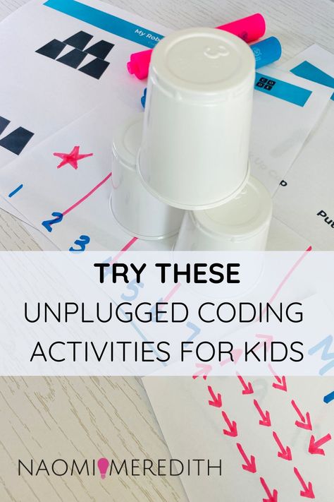 Unplugged Coding Activities For Kindergarten, Unplugged Coding Kindergarten, Hour Of Code Elementary, Coding Activities For Kids, Kindergarten Coding, Unplugged Coding Activities, Coding Challenges, Coding Activities, Remote Teaching