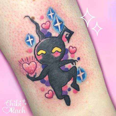 Bubble Buddy Tattoo, Heartless Tattoo, Kingdom Hearts Tattoo, Kawaii Tattoos, Kingdom Hearts Heartless, Bubble Buddy, Rainbow Kawaii, Kawaii Tattoo, Chest Tattoo