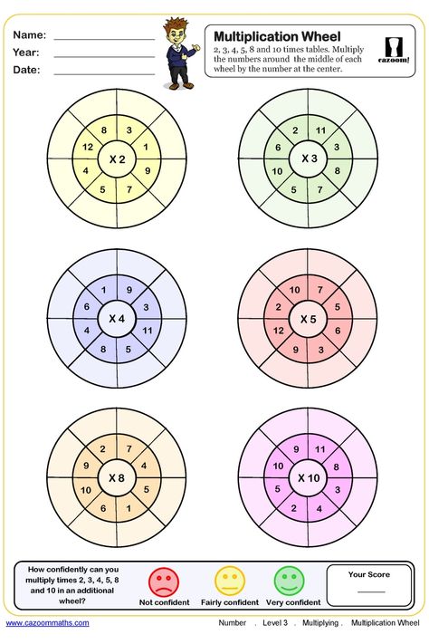 Enhance your students' multiplication skills with this engaging Multiplication Wheels Worksheet containing 48 thought-provoking questions focused on the 2, 3, 4, 5, 8, and 10 times tables. Watch as they strengthen their understanding of multiplicative concepts through interactive practice sessions. The diversified range of questions challenges learners and encourages them to develop proficiency in multiplication across various numbers. Year 9 Maths Worksheets, Ks3 Maths Worksheets, Year 8 Maths Worksheets, Ks1 Maths Worksheets, Year 5 Maths Worksheets, Year 7 Maths Worksheets, Year 4 Maths Worksheets, Year 2 Maths Worksheets, Year 3 Maths Worksheets