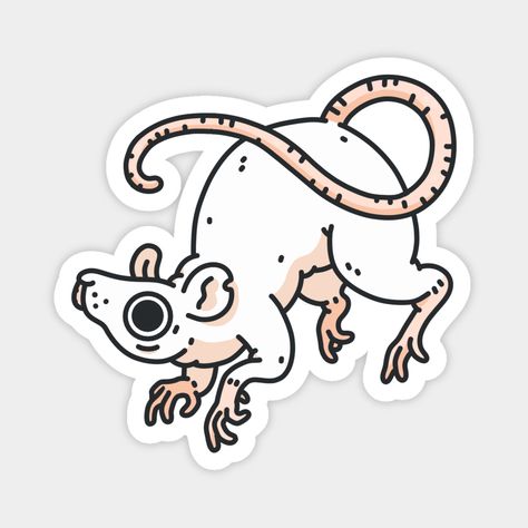 a lil rat -- Choose from our vast selection of magnets to match with your desired size to make the perfect custom magnet. Pick your favorite: Movies, TV Shows, Art, and so much more! Available in two sizes. Perfect to decorate your fridge, locker, or any magnetic surface with. Ugly Rat, Rat Sticker, Custom Magnets, Hard Hats, Rats, Funny Stickers, Custom Stickers, Favorite Tv Shows, Sticker Design