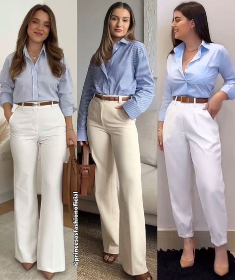 Causal Summer Outfits, Ideas Closet, Cream Outfits, Chic Business Casual, Outfit Work, 70s Inspired Fashion, Easy Chic, Casual Chic Outfit, Total Look