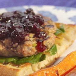 Blueberry Ketchup - EatingWell.com Blueberry Ketchup, Ground Turkey Pasta, Herb Turkey, Turkey Pasta, Ketchup Recipe, Turkey Burger Recipes, Healthy Turkey, Turkey Burger, Blueberry Recipes