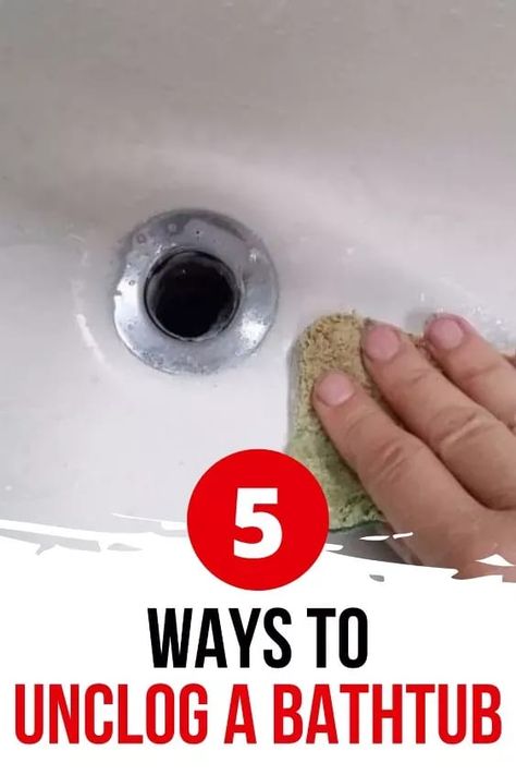 Naturally Unclog Drain, Unclog Tub Drain, Unclogging Bathtub, Clean Clogged Drain, Homemade Drain Cleaner, Unclog Bathtub Drain, Drain Unclogger, Clogged Drain Bathtub, Bathtub Drain Stopper