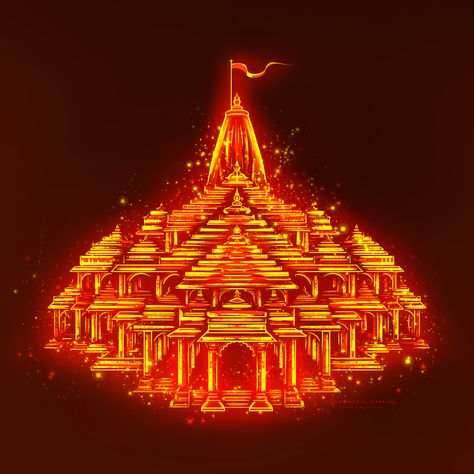 Shri Ram Mandir Ayodhya Digital art , on ArtStation at https://www.artstation.com/artwork/1xPbZG Ram Mandir Png, Shri Ram Mandir, Rama Photos, Joker Logo, Sita Rama, Ayodhya Ram, Ram Navmi, Ram Hanuman, Gold And Black Background