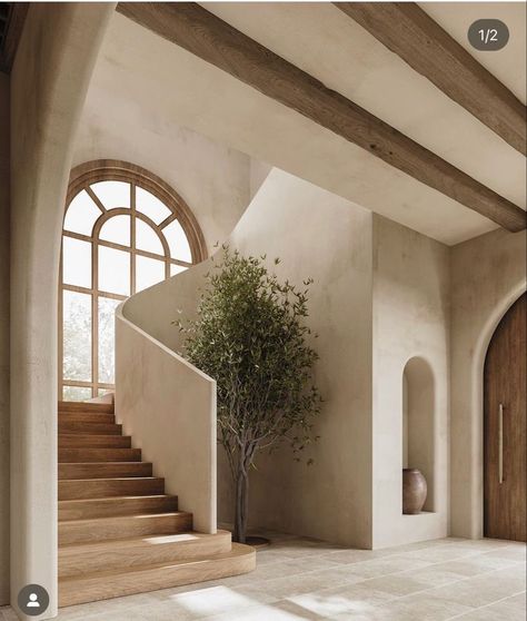 Montecito Homes Interior Design, Luxury Home Flooring, Unusual Homes Interior, Proportion Interior Design, Dream House Minimalist, Arches Interior Design, Modern Hacienda Style Homes Interiors, Italian Modern Interior Design, Modern European Home Interior Design