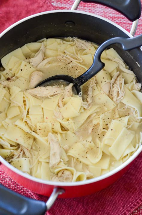 Amish Noodle Soup, Recipes Using Amish Egg Noodles, Homemade Chicken Noodle Soup No Veggies, Easy Chicken Noodle Soup No Veggies, Amish Egg Noodles And Chicken, No Veggie Chicken Noodle Soup, Chicken And Noodles Without Canned Soup, Rachel Ray Chicken Noodle Soup, Thick And Creamy Chicken Noodle Soup