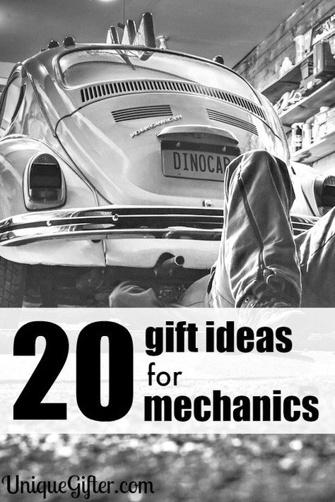 These are great gift ideas for mechanic or the "car guy" (or car gal!). Father's Day gift idea. Gifts For Tool Guys, Mechanic Boyfriend, Mechanics Birthday, Boss Christmas Gifts, Garage Gift, Car Accessory Gifts, Car Guy Gifts, Mechanic Gifts, Car Accessories For Girls