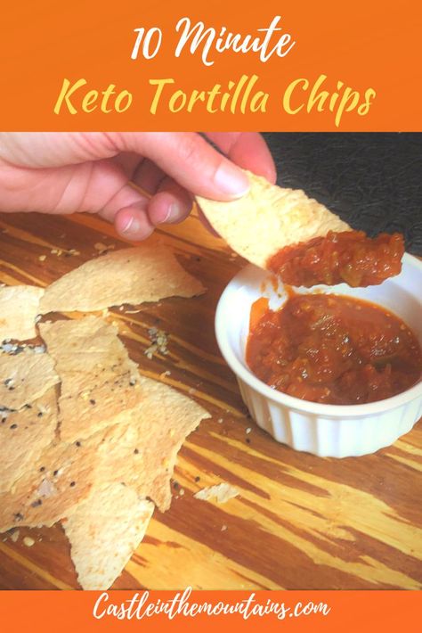 Keto Salsa, Keto Tortilla Chips, Tortillas Chips, Keto Tortilla, Keto Chips, Tortilla Chip Recipe, Healthy Vitamins, Easy Low Carb Recipes, Keto Tortillas