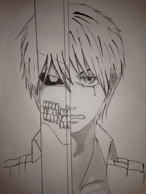 this is my drawing. eren jaeger Drawing Eren Jaeger, Eren Jaeger Drawing Sketch, Eren Jaeger Drawing Pencil, Eren Drawing Easy, Eren Jaeger Sketch, Eren Jaeger Drawing, Eren Yeager Drawing, Eren Sketch, Eremika Manga