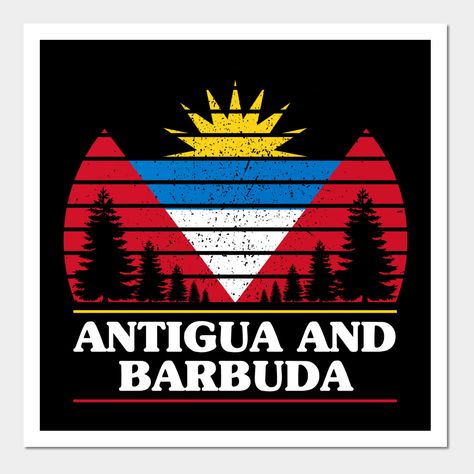 This beautiful Antigua and Barbuda flag design is for all patriots of Antigua and Barbuda who love to show their love for their home country. Whether patriots or tourists, all love the most beautiful country on earth, Antigua and Barbuda! -- Choose from our vast selection of art prints and posters to match with your desired size to make the perfect print or poster. Pick your favorite: Movies, TV Shows, Art, and so much more! Available in mini, small, medium, large, and extra-large depending on t Antigua Flag, Antigua And Barbuda Flag, Flag Drawing, All Flags, Antigua And Barbuda, Beautiful Country, All Love, Flag Design, Love Is All