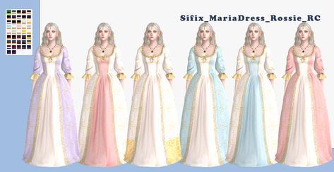 Sifix_MariaDress_Rossie_RC | ROSSIE_Simmer Sims 4 Princess Cc Maxis Match, Targaryen Sims 4 Cc, Barbie Sims, Sims4 Ideas, Sims Lookbook, Sims Finds, Sims Challenge, Sims 4 Decades Challenge, Sims Medieval