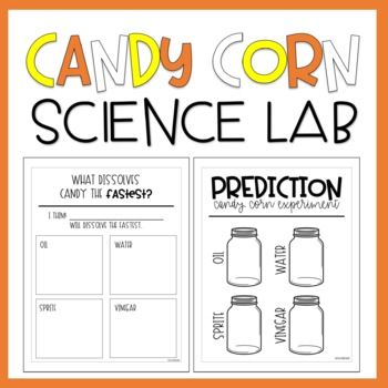 Candy Corn Science Preschool, Halloween Candy Science, Candy Corn Day Activities, Candy Corn Experiment For Kids, Science Lab Halloween, Candy Corn Science Experiment, Candy Corn Science, Halloween Unit Study, Classroom Games Elementary