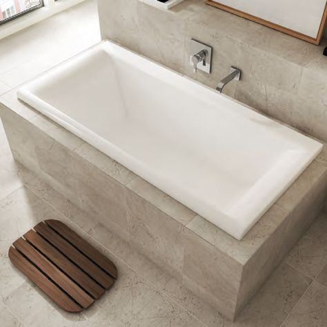 Drop In Tubs, Narrow Bathroom Designs, Bath Front Panel, L Shaped Bath, Main Bathroom Ideas, Double Ended Bath, Round Bath, Narrow Bathroom, Steel Bath