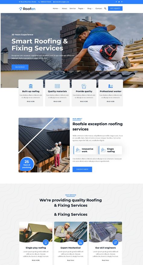 #Roofing_Company_Website_Design #Roofing_Website_Design #B2b_Website #Corporate_Website_Design Roofing Company Website Design, Roofing Website Design, Webpage Design Layout, Business Website Design Templates, B2b Website, Roofing Business, Corporate Website Design, Web Design Websites, Best Roofing