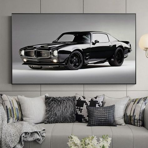 Black Car Painting, Cars Poster, Horizontal Painting, Drawing Scenery, Furniture Design Sketches, Cool Car Drawings, Pictures Wall, Drawings Ideas, Car Artwork