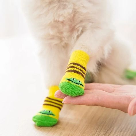 4Pcs Cute Pet Dog Socks 5.99 and FREE Shipping Tag a friend who would love this! Active link in BIO #hashtag1 #hashtag2#hashtag3 #hashtag4 #hashtag5 #hashtag6 Puppy Shoes, York Dog, Cute Pet Dog, Dogs Chihuahua, Paw Protector, Big Puppies, Knitted Cat, Puppy Paws, Dog Socks