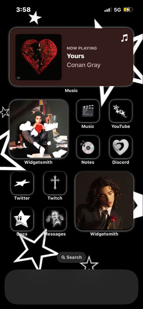 Conan Gray Phone Theme, Conan Gray Homescreen Layout, Conan Gray Homescreen, Conan Gray Phone Case, Conan Gray Widget, Conan Gray Aesthetic Wallpaper, Superache Aesthetic, Widgets Homescreen, Gray Wallpapers