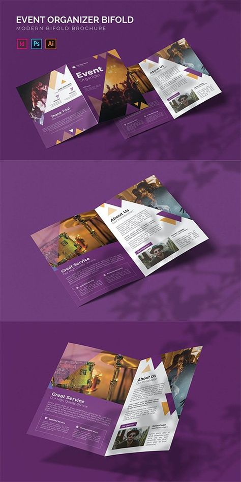 Event Organizer - Bifold Brochure - Brochure Templates - Free PSD Templates Tagline Ideas, Event Proposal Template, Event Proposal, Event Brochure, 2 Template, Brochure Psd, Infographic Layout, Event Organizer, Free Brochure Template