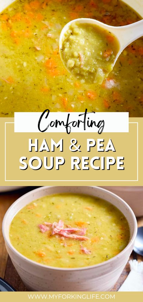 Ham Pea Soup Recipe, Ham Pea Soup, Ham And Pea Soup, Split Pea Ham Soup, Soup Base Recipe, Split Pea And Ham Soup, Ham Hock Soup, Split Pea Soup Crockpot, Split Pea Soup With Ham