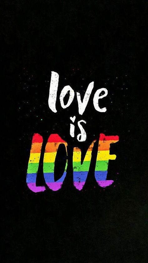 Love Is Love, Rainbow Colors, Black Background, A Black, Rainbow, Black