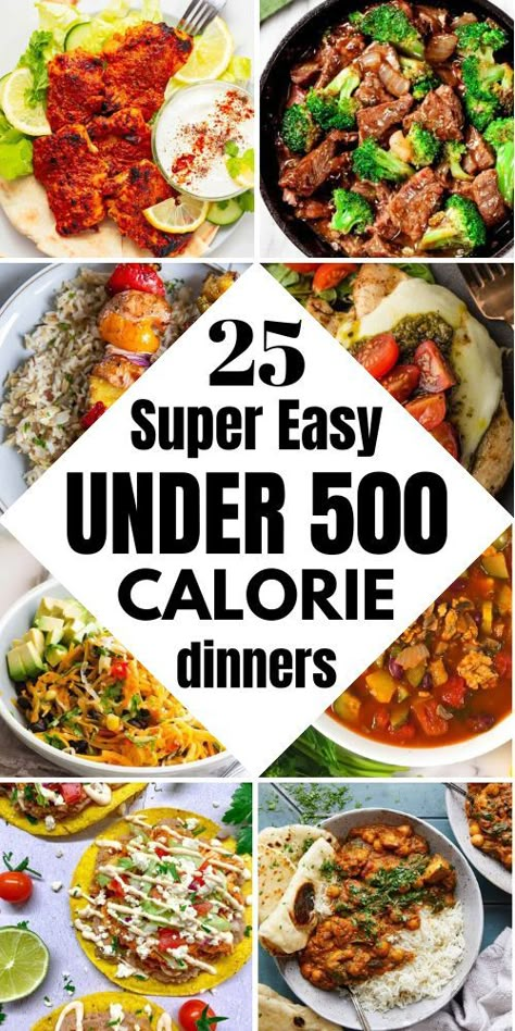 Effortless 500-Calorie Meals for Busy Weeknights: Get the scoop on easy, healthy meals under 500 calories. From vegetarian delights to high-protein dishes, these recipes are not only quick to prepare but also ensure you're eating well without overindulging. Easy 500 Calorie Meals, Healthy Meals Under 500 Calories, Under 500 Calorie Meals, Easy Low Calorie Dinners, Dinners To Meal Prep, 500 Calorie Dinners, Healthy Low Calorie Dinner, Calorie Counting Recipes, 500 Calories Recipes