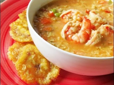 Boricua Recipes, Shrimp Soup, Dominican Food, Shrimp And Rice, Hispanic Food, Bowl Of Soup, Caribbean Recipes, Popular Recipes, Soup And Salad