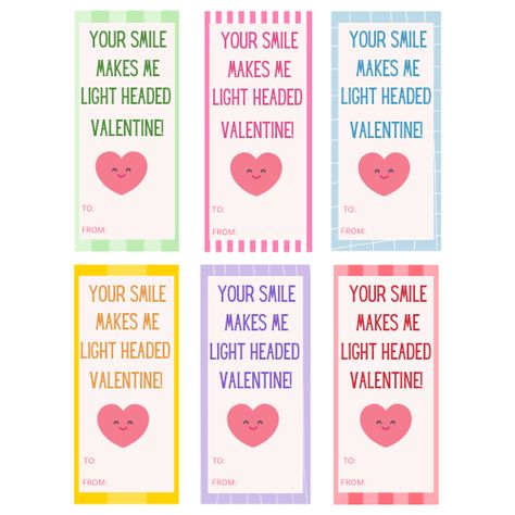 Valentine's Day is coming up! Now you can easily download this FREE "Your Smile Makes Me Light Headed Valentine" Printable that perfectly pair… Light Headed, Airheads Candy, Individually Wrapped Candy, Printable Valentines, Free Valentine, Your Smile, Share The Love, Easy Diy Projects, Promo Codes