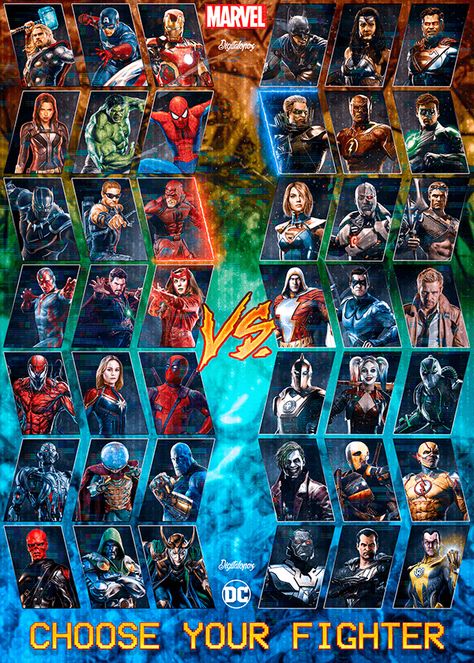 Avengers Vs Justice League, Dc Comics Vs Marvel, Choose Your Fighter, Persian Warrior, Marvel Characters Art, Hero Poster, Avengers Comics, Dc Comics Superheroes, Dc Comics Artwork