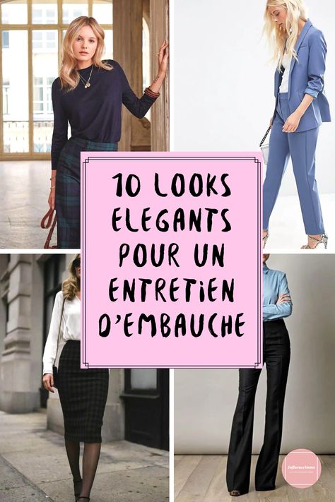 C’est un doute qui nous tourmente tous à un moment donné et qui peut devenir un véritable casse-tête. Apprenez à vous habiller pour un entretien d'embauche grâce à ces astuces. Même si vous savez vous  habiller avec élégance et simplicité  au quotidien ou  bien vous habiller lors d'occasions spéciales, vous pouvez avoir des doutes au moment de choisir une tenue pour assister à un entretien d'embauche ou à un processus de sélection. Outfit Bureau, Inspiration Mode, Presentation