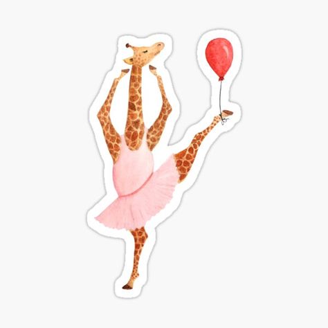 Ballerina Arabesque, Girlhood Art, Animal Ballerina, Ballerina Animals, Ballet Illustration, Animals Art, Kids Poster, Arabesque, Animal Illustration