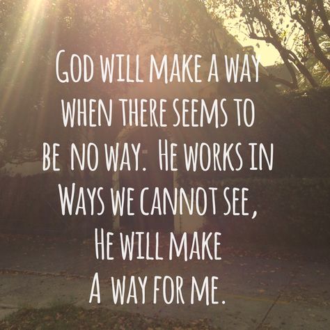 No matter what your situation is , God knows and He is already making a way :: lunau He Will Make A Way, God Will Make A Way, Close To God, Woord Van God, Spiritual Inspiration, Verse Quotes, Bible Verses Quotes, Faith In God, Lyric Quotes