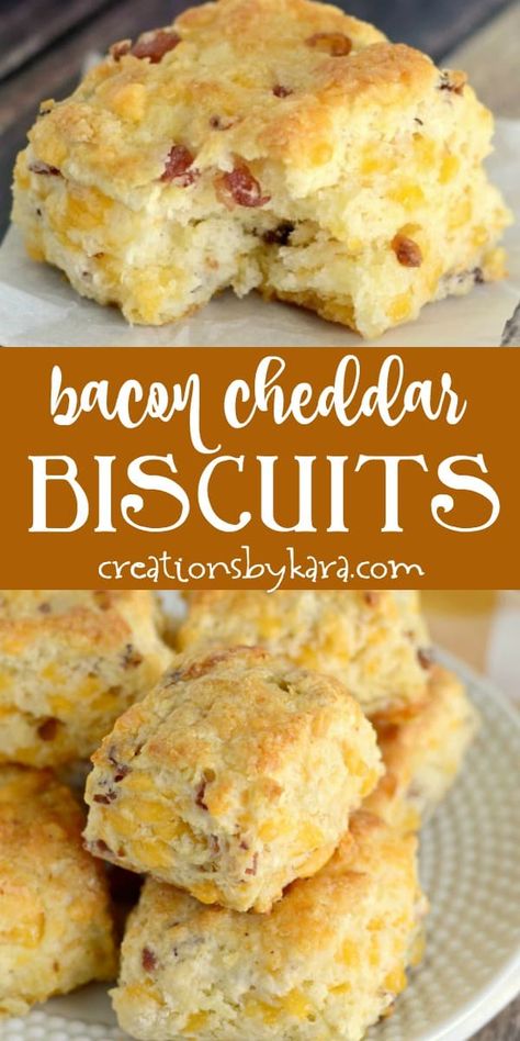 Biscuits Cheddar, Bacon Cheddar Biscuits, Breakfast Energy, Bacon Biscuits, Cheddar Cheese Biscuits, Cheddar Recipes, Pastries Recipes, Easy Biscuit Recipe, Bacon And Cheese