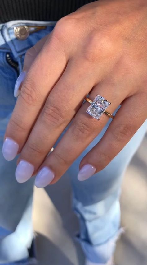 Good Band Rectangle Diamond, Engagement Aesthetic Ring, Gold Moissanite Engagement Rings, Square Engagement Ring Gold Band, Engagement Rings 3 Ct, Gold Ring Rectangle Diamond, Good Square Engagement Ring, Brilliant Cut Rectangle Engagement Ring, Timeless Engagement Rings Tiffany & Co.