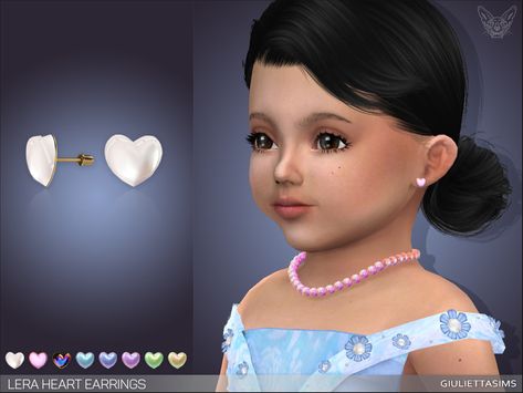 Baby Ear Piercing, Toddler Earrings, Toddler Girl Accessories, The Sims 4 Custom Content, Sims 4 Piercings, Sims 4 Black Hair, Toddler Bracelet, Sims 4 Studio