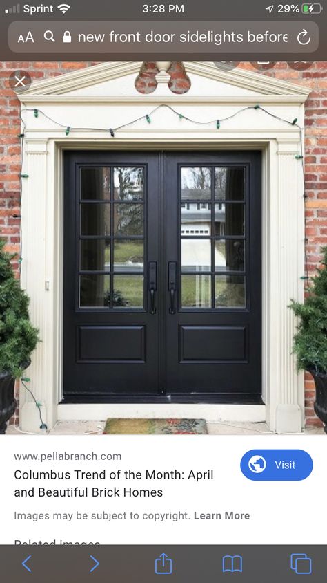 Double Exterior Doors Front Entry The Home Depot, Double Glass Entry Doors, Front Door Sidelights, Entry Door Replacement, Double Entry Door, Exterior Entrance, Double Door Entryway, Single Entry Doors, Exterior Door Colors