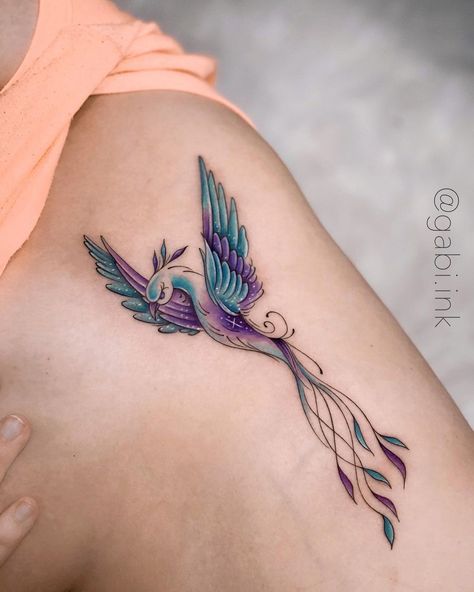 Phoenix Tattoo Feminine, Small Phoenix Tattoos, Shoulder Sleeve Tattoos, Wife Tattoo, Phoenix Tattoo Design, Finger Tattoo Designs, Eagle Tattoos, Tatuaje A Color, Tattoo Desings