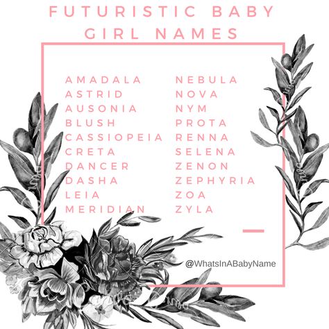 Futuristic Baby Girl Names || Names for the 22nd Century Girl || Whats In A Baby Name || @WhatsInABabyName #WhatsInABabyName || Space Exploration || Extraterrestrial || Next Gen || Next Generation || Baby Names Cool Middle Names, Doula Business, Unusual Baby Names, Bohemian Baby, Birth Doula, Chic Baby, Unique Names, Character Names, Baby Boy Names