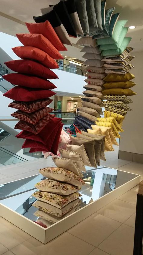 Fabric Shop Display, Furniture Store Display, Furniture Store Design, Design Studio Workspace, Fabric Installation, Store Design Boutique, Store Window Displays, Interactive Experience, Home Shopping