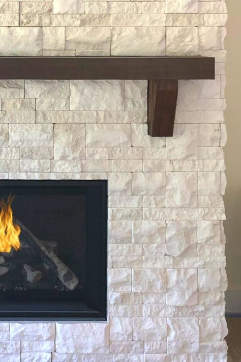 We think it’s safe to say that our TIER® Natural Stone is a STUNNER! The color Myra Limestone is a subtle beauty with its creamy tones, a color that will fit with any design aesthetic! We’re excited to see what this gorgeous fireplace looks like with the rest of the room! Texas White Limestone Fireplace, Limestone Veneer Fireplace, Limestone Tile Fireplace, Stone Tile Fireplace, Limestone Fireplace Surround, Stone Fireplace Designs, Neutral Tile, Tan Stone, Stone Fireplace Surround