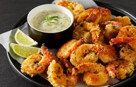 Easy Panko Crumbed Prawns with Wasabi Aioli recipe | Countdown Wasabi Aioli Recipe, Crumbed Prawns, Wasabi Aioli, Raw Prawns, Summer Seafood Recipes, Aioli Recipe, Panko Crumbs, Christmas Menu, Online Supermarket