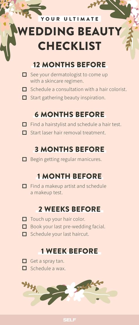 Pre Wedding Beauty Routine, Makeup Checklist, Bridal Beauty Timeline, Wedding Beauty Routine, Beauty Checklist, Wedding Facial, Wedding Beauty Plan, Wedding Beauty Checklist, Wedding Beauty Timeline