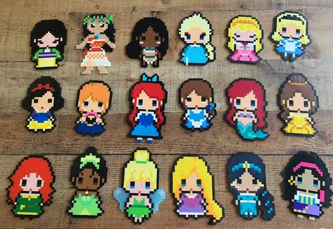 Princess Perler Beads | Etsy Mulan Perler Bead Patterns, Perler Bead Patterns Princess, Disney Princess Hama Beads, Princess And The Frog Perler Beads, Disney Princess Perler Beads, Princess Perler Bead Patterns, Princess Perler Beads, Disney Perler Bead Patterns, Perler Beads Disney