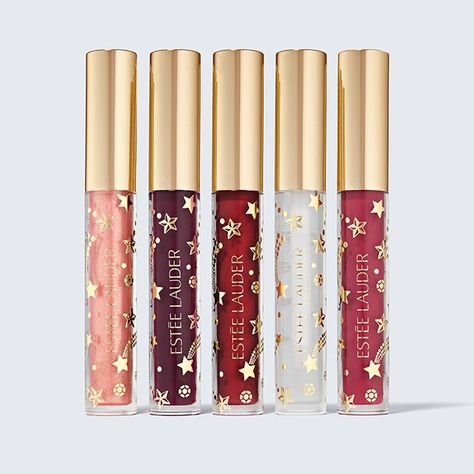 Stellar Lip Gloss Collection Holiday Makeup Gift Set | Estée Lauder Estee Lauder Lip Gloss, Makeup Gift Set, Lip Shades, Lip Balm Stick, Trendy Shades, Cotton Clouds, Makeup Package, Lip Gloss Collection, Makeup Gift Sets