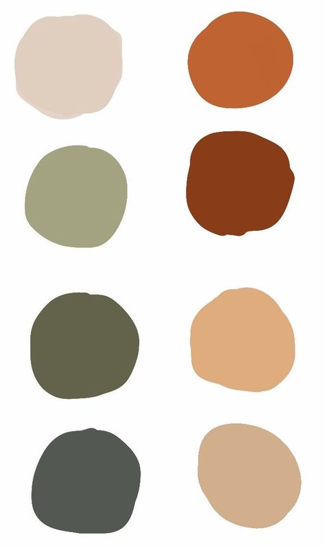 Earth Tone House Palette, Earth Tone Colour Pallete, Cozy Earth Tone Color Palette, Bedroom Natural Colors Earth Tones, Earth Tone Neutral Color Palette, Earthy Colour Palette Earth Tones, Earth Tones Palette Paint Colors, Tawny Color Palette, Farmhouse Earth Tones