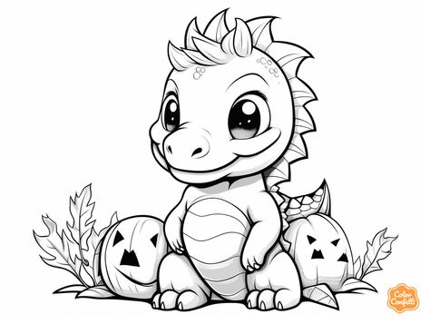 illustration of Creepy dinosaur coloring for kids Creepy Dinosaur, Dinosaur Coloring Pages Free Printable, Halloween Dinosaur, Halloween Party Activities, Witch Coloring Pages, Dinosaur Printables, Dinosaur Drawing, Dinosaur Activities, Unicorn Halloween