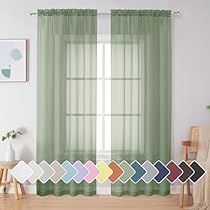 Sage Green Curtains, Green Sheer Curtains, Small Curtains, Living Room Drapes, Drapes For Living Room, Window Sheers, Elegant Curtains, Sheer Curtain Panels, Green Curtains