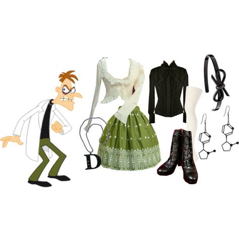 "Phineas and Ferb Lolita: Doctor Doofenshmirtz" by meiki on Polyvore Doctor Doofenshmirtz, Doofenshmirtz Costume, Phineas And Ferb, Lolita Fashion, Cool Style, Streetwear Brands, Men And Women, Gucci, Disney Princess