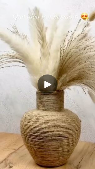 Yarn Vase Diy, Diy Vase With Baking Soda, Diy Rope Vase, Diy Pink Dip Dyed Dollar Store Vases, Rope Wrapped Vase, Kenya Grace, Vase Diy, Happy Saturday Everyone, Diy Vase